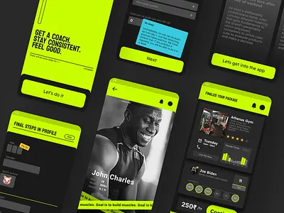 Gym trainer finder app design | Case study branding design graphic design illustration logo motion graphics typography ui ux vector