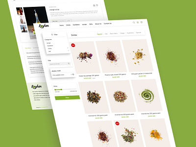 Herbal products store🌿 desigb harbel tea harbelproduct shop store ui uidesign uiux website