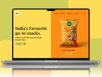 Kerala Banana Chips (website redesign). design graphic design ui ux