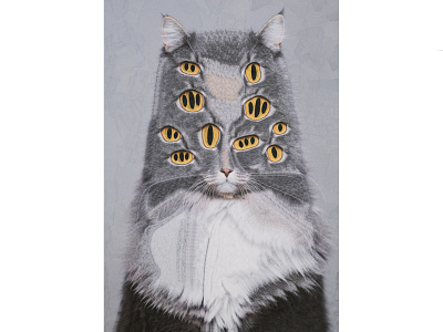 Scooter cat cat portrait cats eye eyes illustration peepers portrait