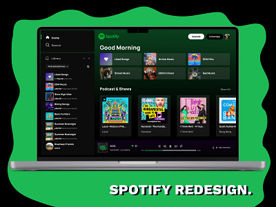 Spotify Redesign. design graphic design ui ux