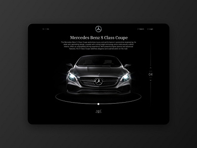 web design - Mercedes Benz design landing page ui web design