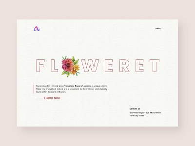 Floweret Web Page animation app branding design flower floweret garden graphic illustration iphone logo mobile ui webpage