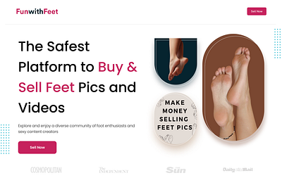 Buy & Sell feet pic web design in figma feet pics selling web ui ui ux design uiux web design