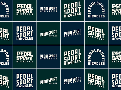 PedalSport Logo Ideation bicycle bike shop brand branding cycling logo retro typography vintage wordmark