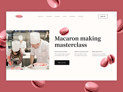 Macaron making masterclass | Concept concept ui web design