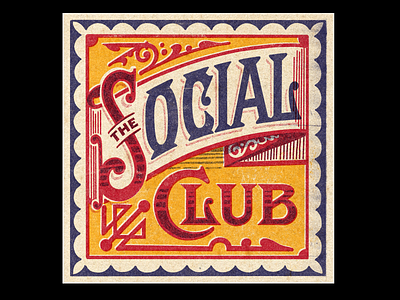 Social Club design font handlettering illustration letterin lettering risograph texture typeface typography vintage