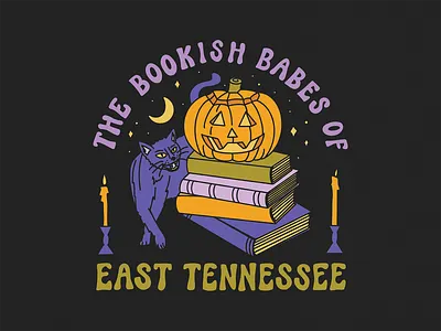 The Bookish Babes of East Tennessee Halloween Merch books halloween illustration merch design spooky reads