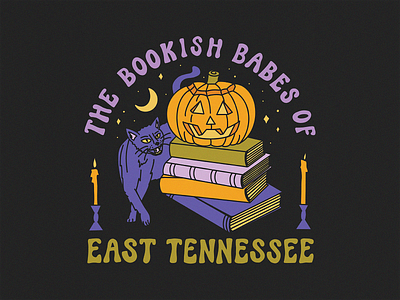 The Bookish Babes of East Tennessee Halloween Merch books halloween illustration merch design spooky reads