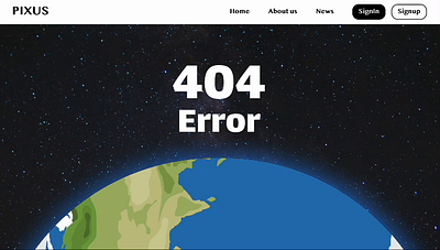 404 error page 404error app branding dailyui design earth stars typo typography ui ux