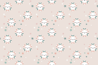 Snowflakes pattern baby baby collection baby pattern branding christmas christmas pattern cute design illustration kawaii kids seamless pattern snowflakes surface winter winter pattern