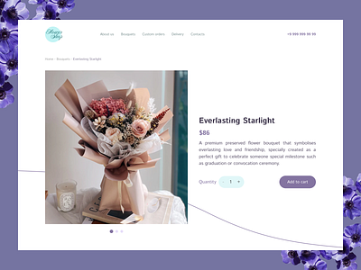 Flower Shop | Product Page concept product page ui web design