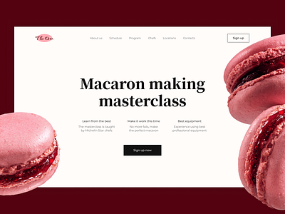 Macaron Making Masterclass | Concept concept ui web design
