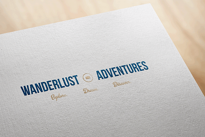 Wanderlust Adventures Travel Agency branding design graphic design logo minimal typography