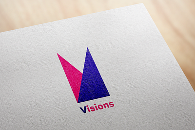 Visions branding design flat graphic design logo minimal typography