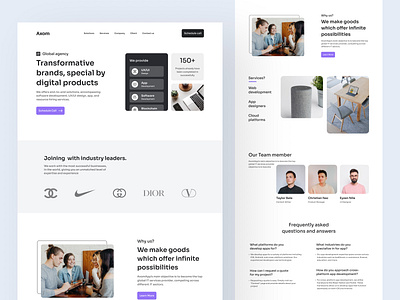 Agency Website Landing Page agency ecommerce fashion homepage landing design landingpage landingpage ui landingpagedesign management saas shopify ui ux web page web site web site design web ui webdesign weblanding website ui