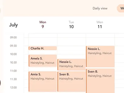 Calendar UI detail booking calendar calendar ui calendar view