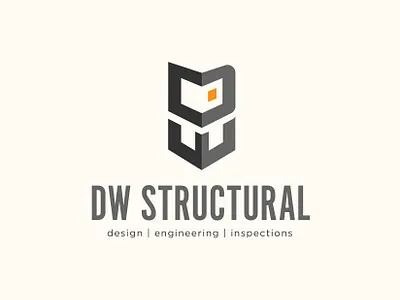 DW Structural Logo and Stationary branding building design engineering logo graphic design inspection logo oklahoma city structural