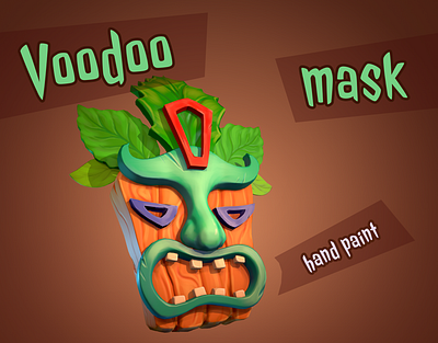 🎭 Voodoo mask 🎭 3d blender figma hand paint marmoset toolbag mask photoshop props sculpting stylized substance 3d painter voodoo mask zbrush