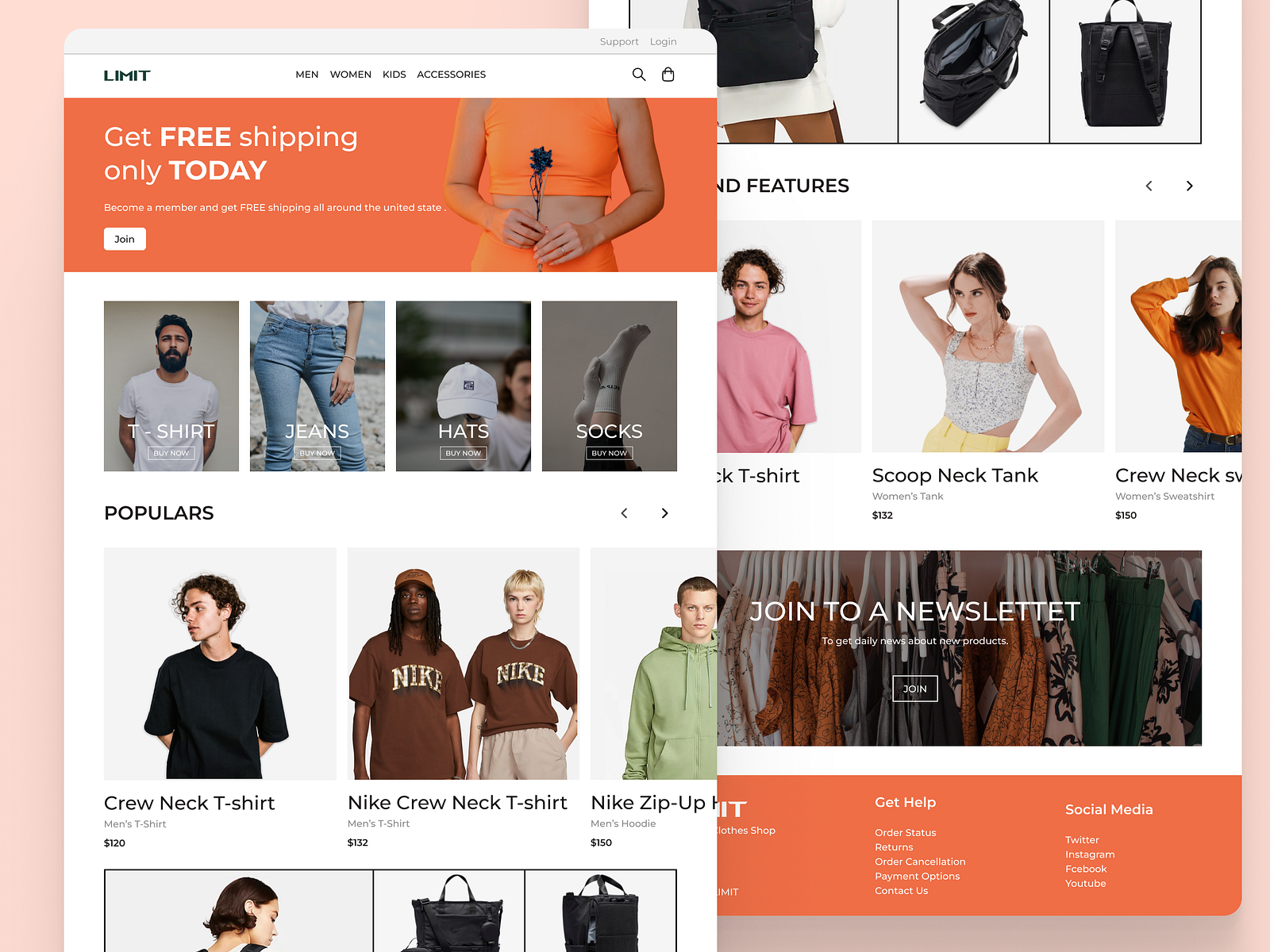 Clothes Shop Website by Erfan Mahmoudi on Dribbble