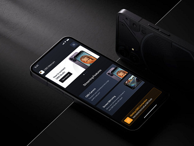 OBS Webcam - Transform mobile device into a webcam app application black branding concept connect dark design home screen minimal mobile obs product ui uiux webcam
