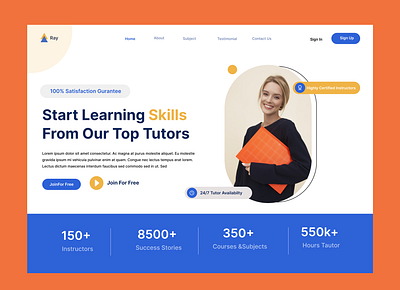 E-learning Hero Page..Web Design