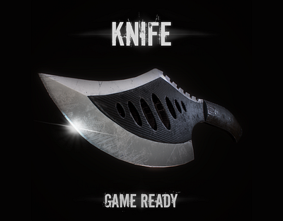 🔪 Knife (game ready)🔪 3d blender carbon game art game ready knife marmoset metal old knife pbr photoshop props substance painter weapons wood