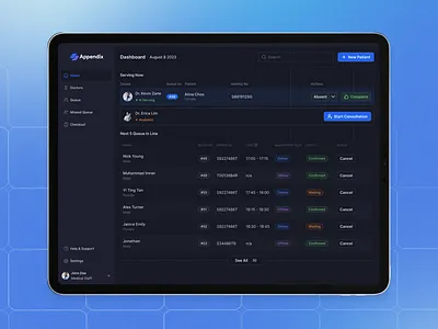 Appendix Medical Platform (Dark Mode)