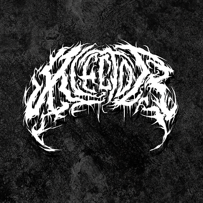 Klector Logotype v1 band black dark dungeon experimental fantasy gothic inside logotipo logotype metal music musica raw rpg spike typography vector