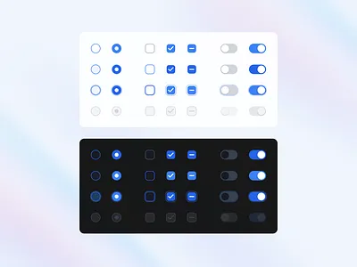 Radio, Checkbox, and Switch (Toggle) Variants