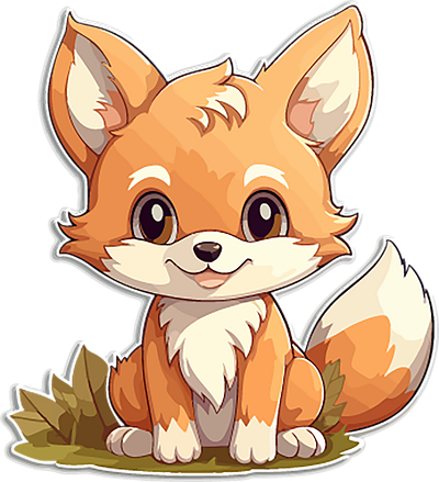 Cute fox stickers design graphic design illustration logo motion graphics t shirt