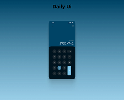 calculator blue calculation calculator mobile ui