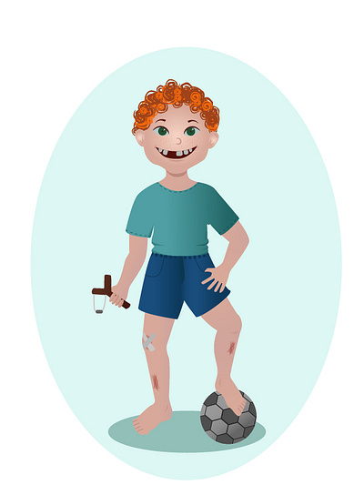 Boy boy character illustration kid summer vector