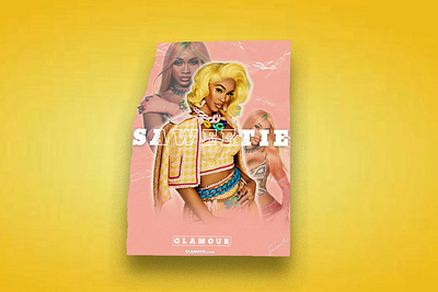 Saweetie Glamour E Flyer Design app branding design graphic design illustration