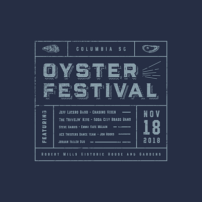 Oyster Festival ad advertisement apparel event festival graphic art graphic design illustration merch oyster print promo promotional