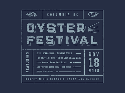 Oyster Festival ad advertisement apparel event festival graphic art graphic design illustration merch oyster print promo promotional