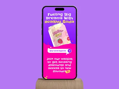 Fizzy Drink Kids Soda Landing design mobile