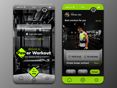 Workout #041 aerobic apps branding chest design fitness graphic design gym illustration legs logo marketing muscles triceps typography ui ux vector workout