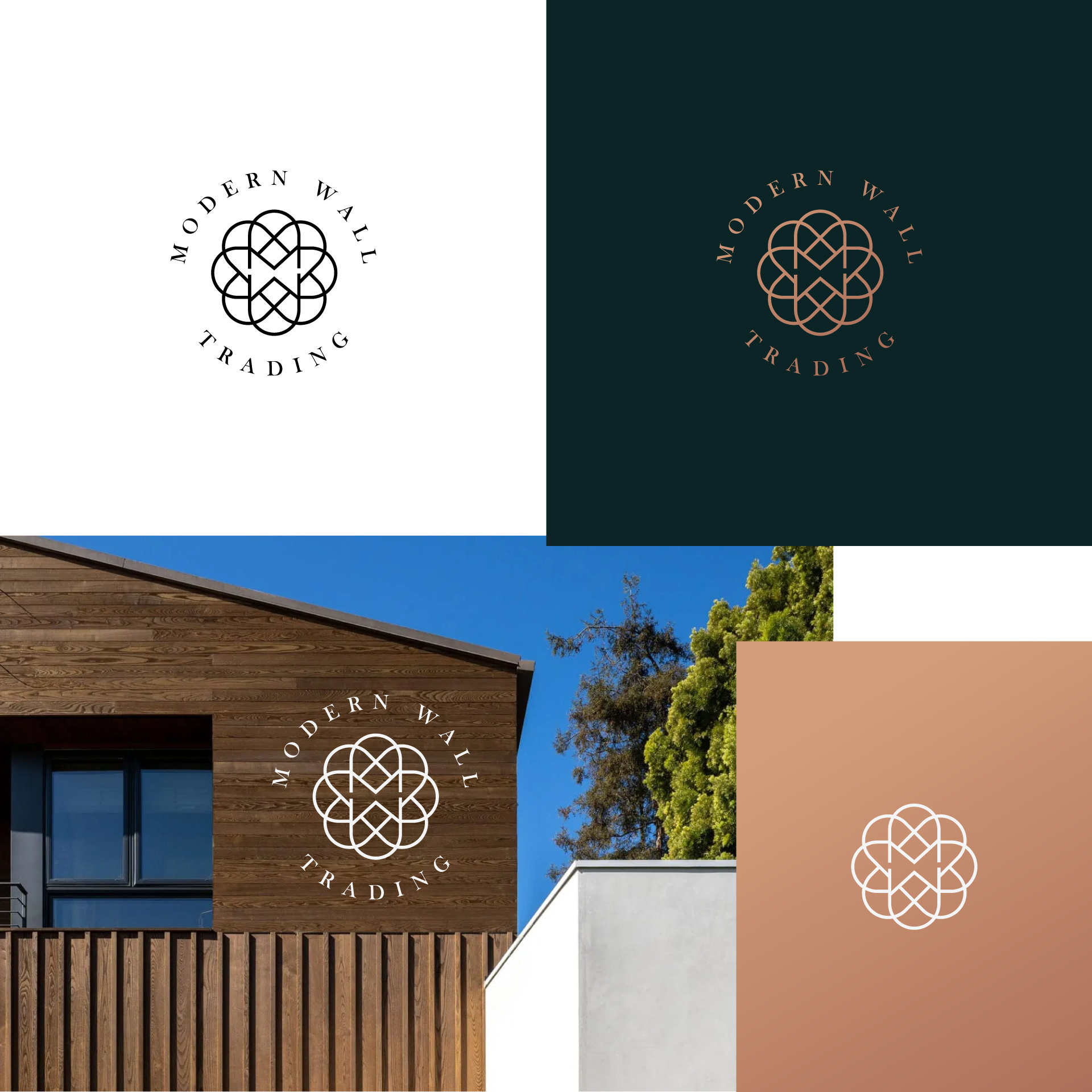 Modern Wall Trading cladding Logo branding clean design graphic design logo minimal minimalist modern simple simple clean interface ui