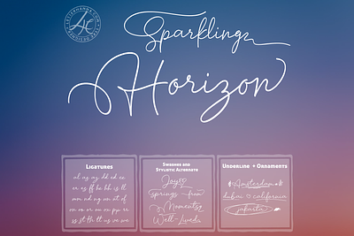 Sparkling Horizon Handwritten Font branding handwritten logo script font