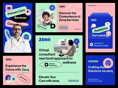 "Zenq" Telemedicine platform branding brand mark brandcommunication brandguideline branding brandstrategy clinic digitalhealth doctor graphic design healtcare health health care healthtech hospital identity logodesign medical medtech patientcare visual identity