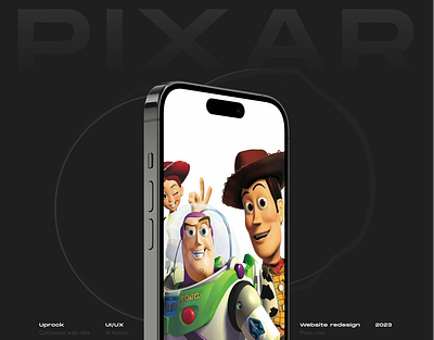 PIXAR | Corporate website animation branding design figma graphic design minimal pixar ui ux uxui web