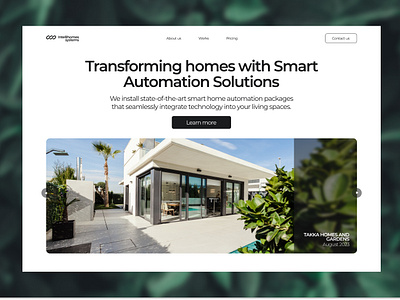 Intellihomes Systems design figma ui landingpage smarthomes ui uiux ux web design