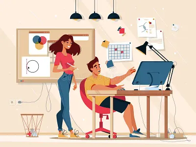 work vector 2d Character Design 2D Vector Illustration, Digital design graphic design illustration logo vector