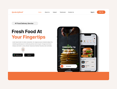 Food Delivery Landing page