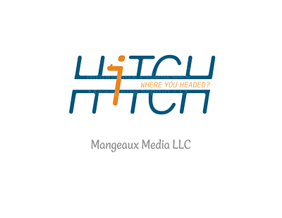 Hitch - rideshare service branding graphic design logo typography vector