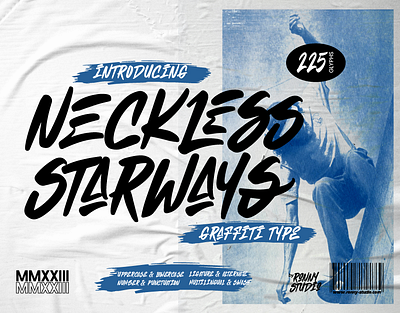 Neckless Starways - Graffiti Type font hand lettered font logotype