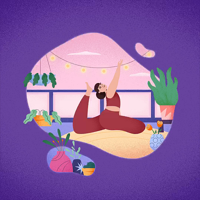 a relaxing thought... after effects animation characterdesign digitalart illustration motion motion graphics relax wellness yoga