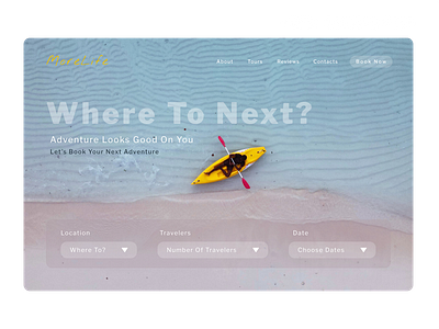 MoreLife - Website | Daily UI Challenge #003 003 clean dailyui dailyui003 dailyuichallenge design figma figmadesign figmauidesign landingpage minimal travel travelui ui uidesign ux uxdesign visualdesign website