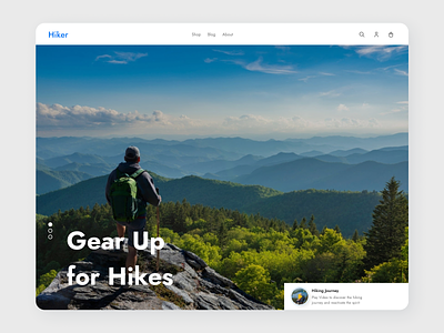 Hiker - Hiking Store Website adventure booking ecommerce ecommerce website hiking outdoors shop shopping store tourism travel trip vacation